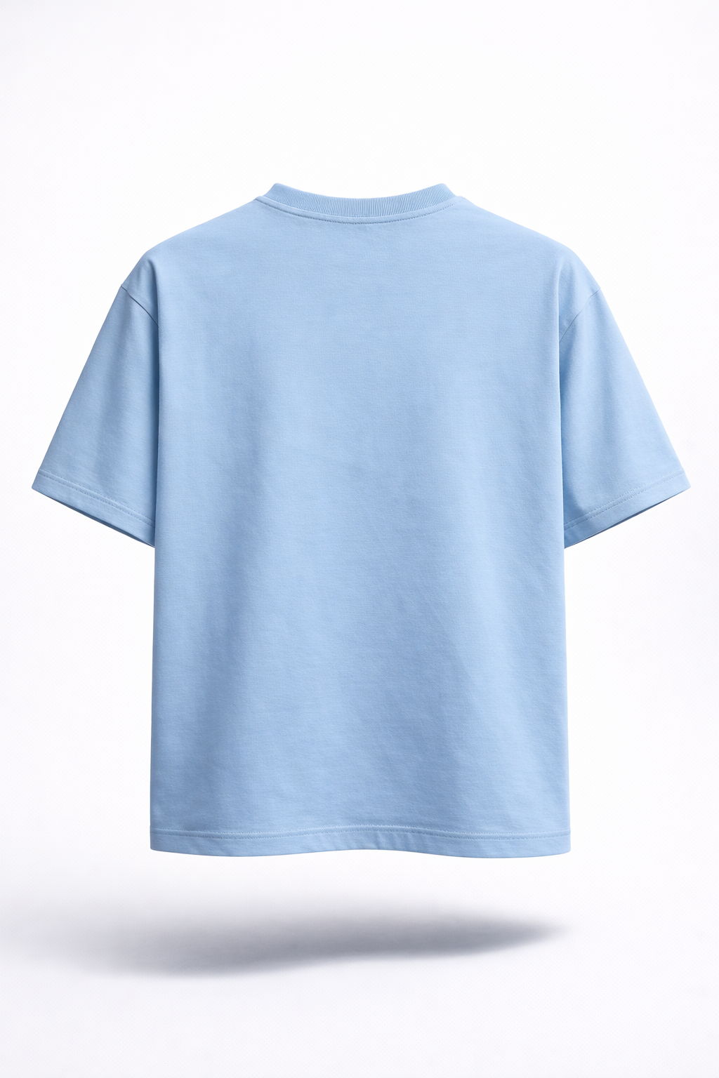 Plain Premium Oversized Supima Cotton T-Shirt – Frost Blue | Graxo