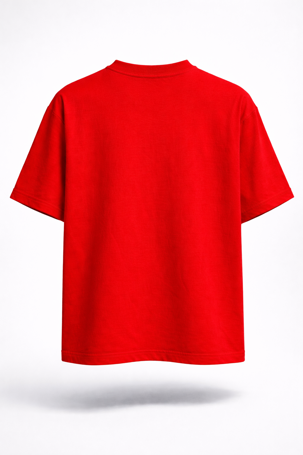 Plain Premium Oversized Supima Cotton T-Shirt – Fiery Red | Graxo