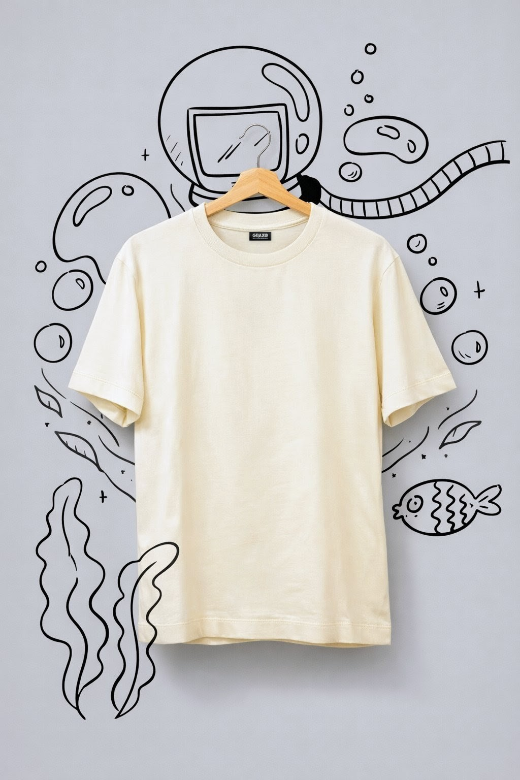 Plain Premium Oversized Supima Cotton T-Shirt – Off White | Graxo