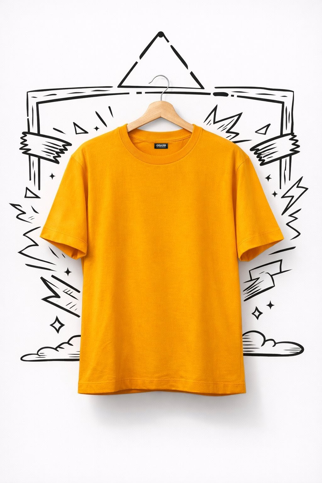Plain Premium Oversized Supima Cotton T-Shirt – Radiant Yellow | Graxo