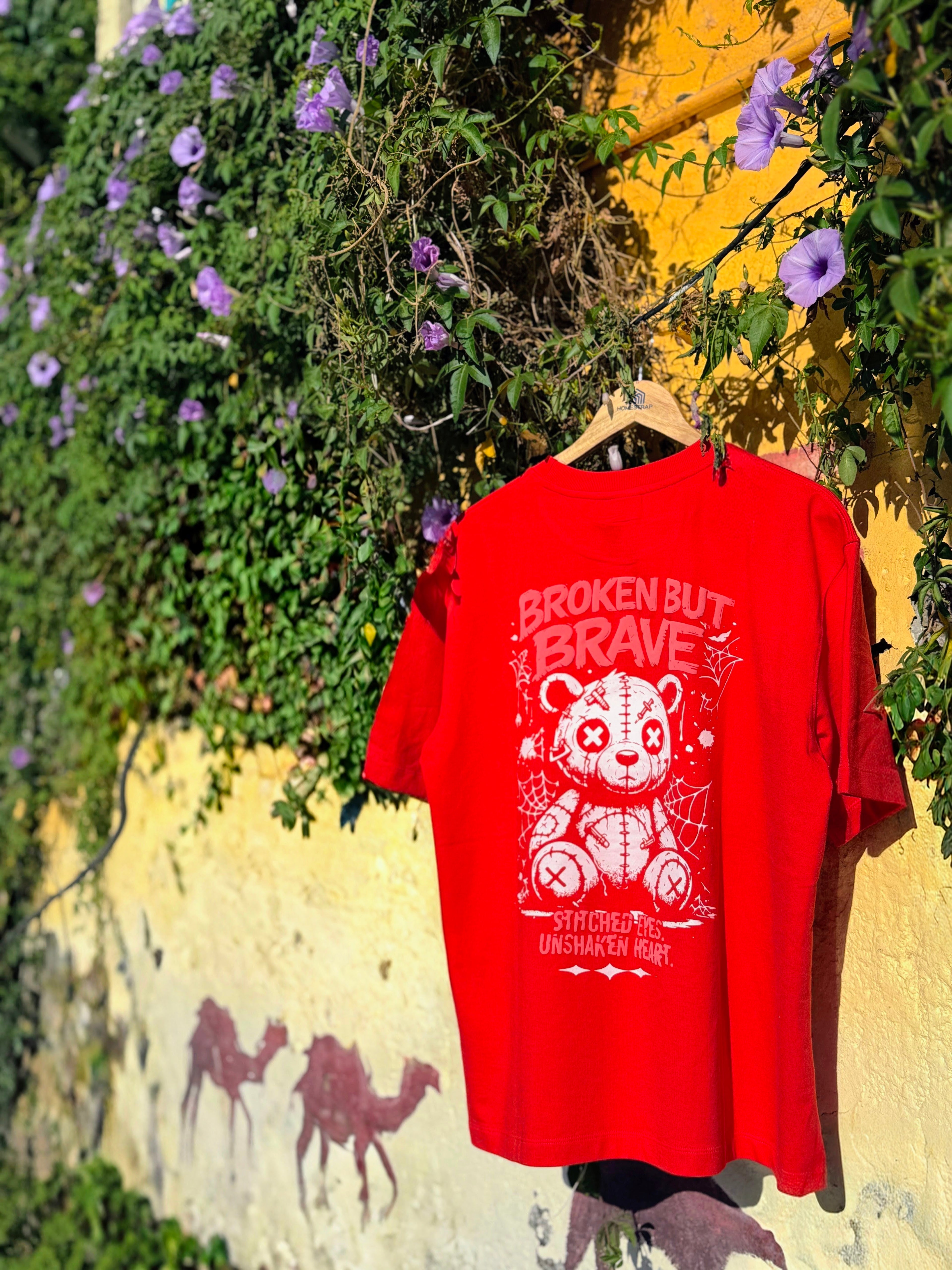 Premium Oversized Supima Cotton T-Shirt – Broken Bear | Graxo