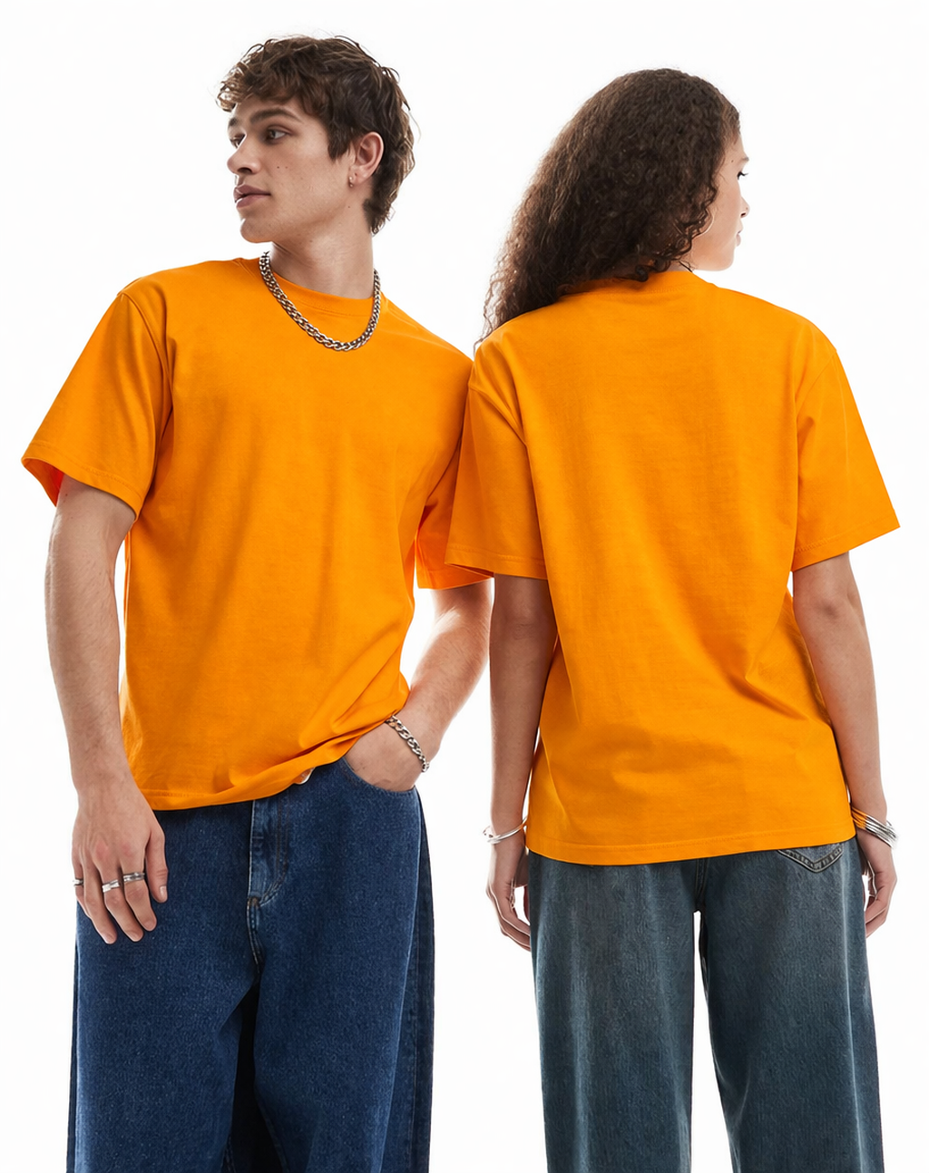 Plain Premium Oversized Supima Cotton T-Shirt – Radiant Yellow | Graxo
